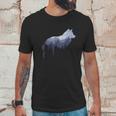 Lone Wolf Survives The Mountain Silhouette Art Unisex T-Shirt Gifts for Him