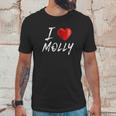 I Love Heart Molly Family Name Unisex T-Shirt Gifts for Him