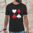 Playing Cards Poker Heart Spade Diamond Club Unisex T-Shirt Gifts for Him