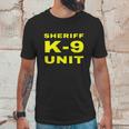 Sheriff K9 Unit Front And Back Print K9 Police Dog Handler Graphic Design Printed Casual Daily Basic Unisex T-Shirt Gifts for Him