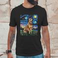 Starry Night Cattle Dog Colorful Unisex T-Shirt Gifts for Him