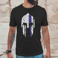 Thin Blue Line Spartan Helmet Unisex T-Shirt Gifts for Him