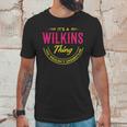 Wilkins Shirt Personalized Name GiftsShirt Name Print T Shirts Shirts With Name Wilkins Unisex T-Shirt Gifts for Him