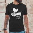 Woodstock Blue White Peace And Music Festival Guitar Unisex T-Shirt Gifts for Him