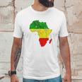 Africa Map Reggae Rasta Green Yellow Red Africa Pride Unisex T-Shirt Gifts for Him