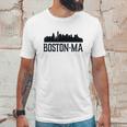 Boston Massachusetts Skyline City Silhouette Youth Unisex T-Shirt Gifts for Him