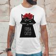 Funny Frida Kahlo Cat Art Unisex T-Shirt Gifts for Him