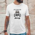 Pit Bull In A Jeep Unisex T-Shirt Gifts for Him