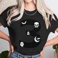 3 Name Charater Dracula Skullcap Candle Bat Moon Ghost Halloween Boo Unisex T-Shirt Gifts for Her