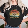 31 Years Old Gifts Vintage January 1991 Retro 31St Birthday Unisex T-Shirt Gifts for Her