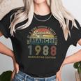 33 Years Old Vintage March 1988 33Rd Birthday Awesome Unisex T-Shirt Gifts for Her