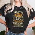 45 Years Old Vintage March 1977 45Th Birthday Unisex T-Shirt Gifts for Her