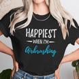 Airbrushing Happiest Funny Artist Gift Idea Funny Gift Graphic Design Printed Casual Daily Basic Unisex T-Shirt Gifts for Her