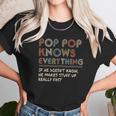 Ateesdas Pop Pop Know Everything Vintage Pop Pop Unisex T-Shirt Gifts for Her