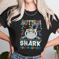 Autism Shark Doo Doo Doo Autism Awareness Puzzle Pieces Graphic Design Printed Casual Daily Basic Unisex T-Shirt Gifts for Her