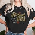 Blessed To Be Called Yaya Leopart Red Plaid Buffalo Xmas Unisex T-Shirt Gifts for Her