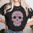 Breast Cancer Sugar Skull Day Of The Dead Dia De Los Muertos Unisex T-Shirt Gifts for Her