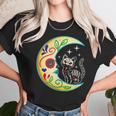 Cat & Moon Sugar Skull Dia De Los Muertos Day Of The Dead V2 Unisex T-Shirt Gifts for Her