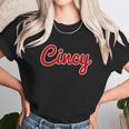 Classic Red Script Cincy City Unisex T-Shirt Gifts for Her