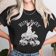 Cute Halloween Funny Halloween Day Run Away Bloody Bunny Skeleton Unisex T-Shirt Gifts for Her