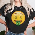 Emoji Money Face Cute Smile Dollar Signs Eyes Mouth Emotic Unisex T-Shirt Gifts for Her