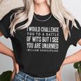 Funny Shakespeare Quote Battle Of Wits Gift Tee Unisex T-Shirt Gifts for Her