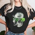 Funny Style Weed Cannabis Marijuana Smoking Skull Unisex T-Shirt Gifts for Her