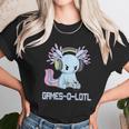 Gamesolotl Axolotl Video Gamer Kawaii Pastel Goth Anime Graphic Design Printed Casual Daily Basic Unisex T-Shirt Gifts for Her