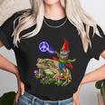 Gnome Riding Frog Hippie Peace Fantasy Psychedelic Forest Unisex T-Shirt Gifts for Her