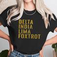 Grunt Style Delta India Lima Foxtrot Mens Maroon Unisex T-Shirt Gifts for Her