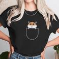 Hamster In Faux Pocket Unisex T-Shirt Gifts for Her