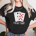 Id Hit That 11 Of Blackjack Cards Gambling Unisex T-Shirt Gifts for Her