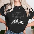 Just Beat The Devil Out Of It Mountain Scene Artist Humor Graphic Design Printed Casual Daily Basic Unisex T-Shirt Gifts for Her