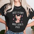 Just A Girl Who Loves Pigs Funny Piggy Lovers Gift For Girls Graphic Design Printed Casual Daily Basic Unisex T-Shirt Gifts for Her