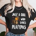 Just A Girl Who Loves Platypus Funny Platypus Costume Graphic Design Printed Casual Daily Basic Unisex T-Shirt Gifts for Her