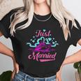 Just Married Newlyweds Cruise Honeymoon Graphic Design Printed Casual Daily Basic Unisex T-Shirt Gifts for Her