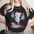 Kawaii Pastel Goth Cute Creepy Strawberry Milk Ghost Cow Graphic Design Printed Casual Daily Basic Unisex T-Shirt Gifts for Her