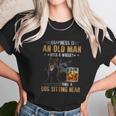 Kelpie An Old Man With A Whisky And A Dog Sitting Near Unisex T-Shirt Gifts for Her