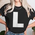 Letter L Capital Alphabet Bold Style Unisex T-Shirt Gifts for Her