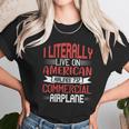 I Literally Live On American Airlines 737 Commercial Airplane Unisex T-Shirt Gifts for Her