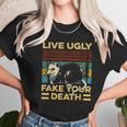 Live Ugly Fake Your Death Funny Vintage Opossum Unisex T-Shirt Gifts for Her