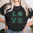 Love Lucky Clover Saint Patricks Day Cute Irish St Patty Shamrock Unisex T-Shirt Gifts for Her