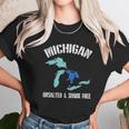 Michigan Unsalted Amp Shark Free Funny Great Lakes T-Shirt Unisex T-Shirt Gifts for Her