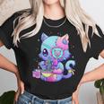 Pastel Goth Aestic Kawaii Creepy Cat Eating Ramen Noodles Unisex T-Shirt Gifts for Her