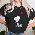 Peanuts Heart Sitting Snoopy Unisex T-Shirt Gifts for Her