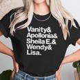 Prince Protégés Apollonia &Ampamp Carmen Electra Helvetica Threads Unisex T-Shirt Gifts for Her