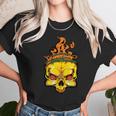 Rage Of Fire Faming Skull Creepy Skeleton Unisex T-Shirt Gifts for Her