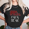 Red Plaid Papa Bear Two Cubs Matching Buffalo Pajama Xmas Unisex T-Shirt Gifts for Her