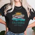 Retro Columbia California Mountains Sun Grunge Art Souvenir Unisex T-Shirt Gifts for Her