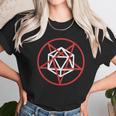 Satanic D20 Pentagram | Roleplaying Game Unisex T-Shirt Gifts for Her